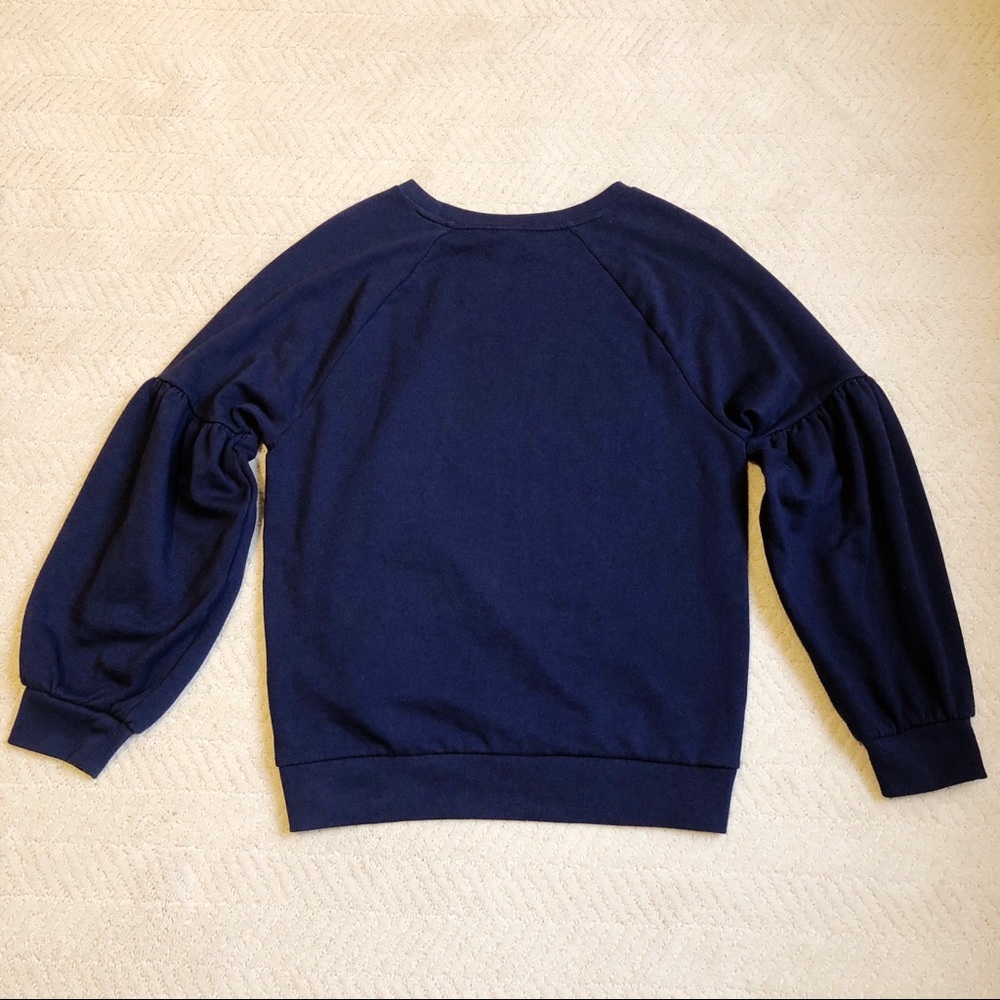 Gap Navy Blue Balloon Sleeve Sweatshirt